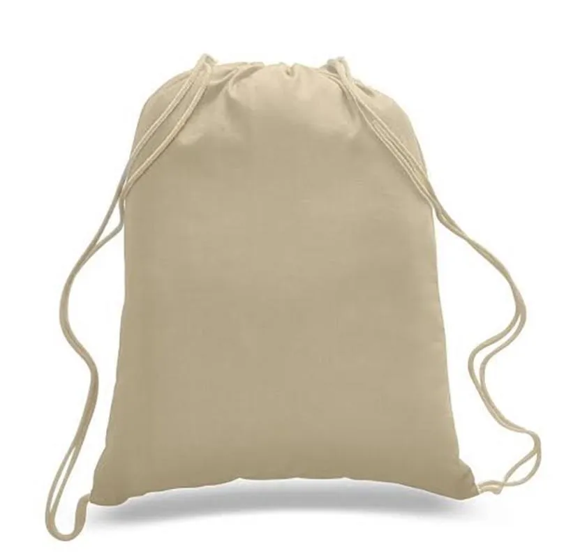 CUSTOM DRAWSTRING BACKPACK 100% COTTON SHEETING