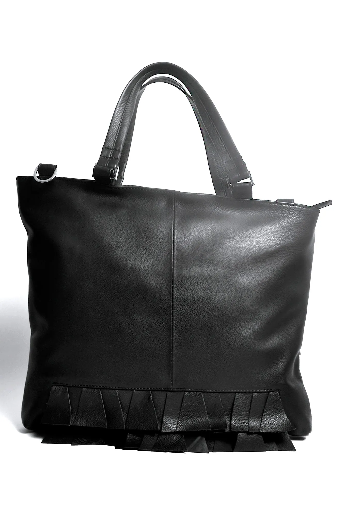 Cut Leather Asymmetric Tote