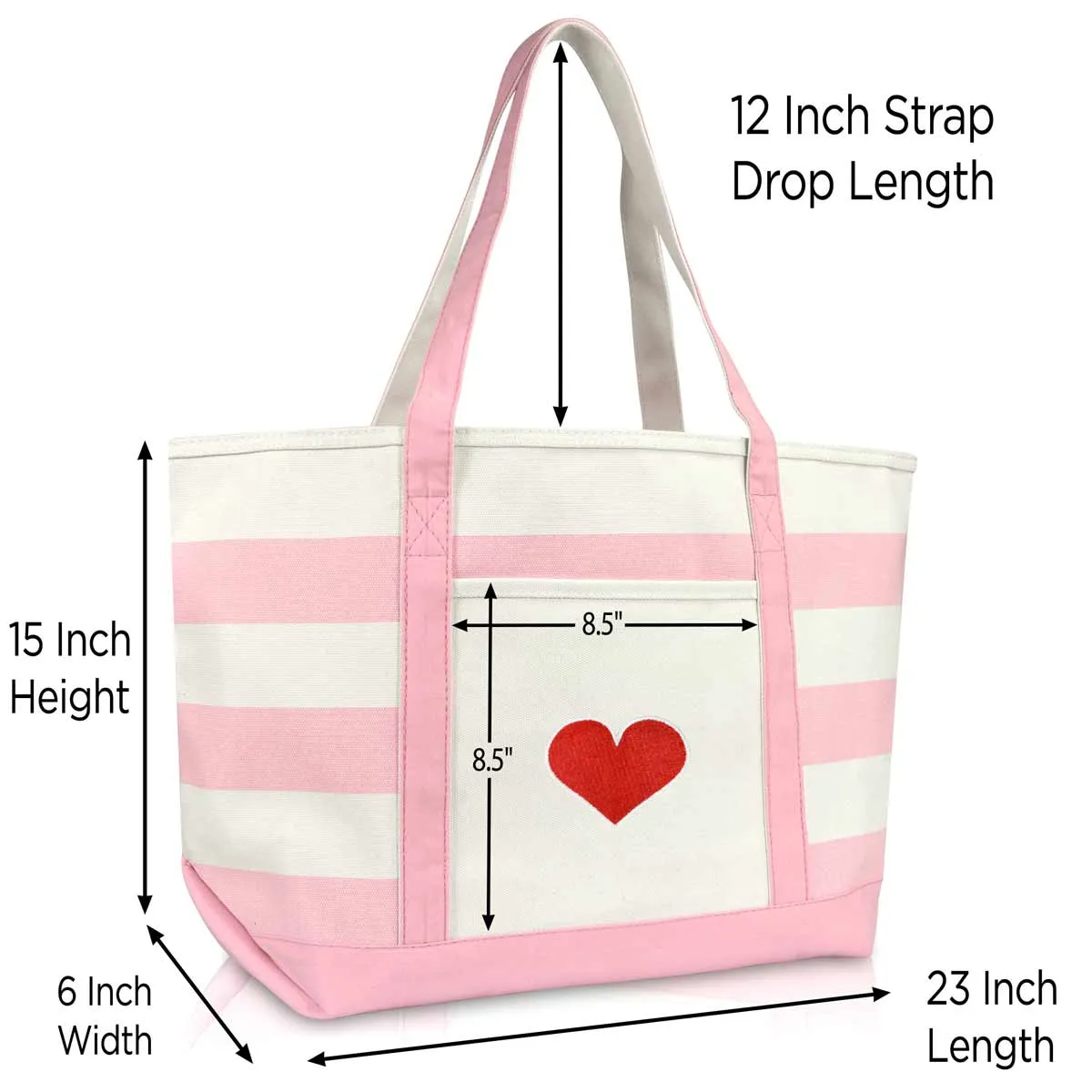 Dalix Heart Tote Bag