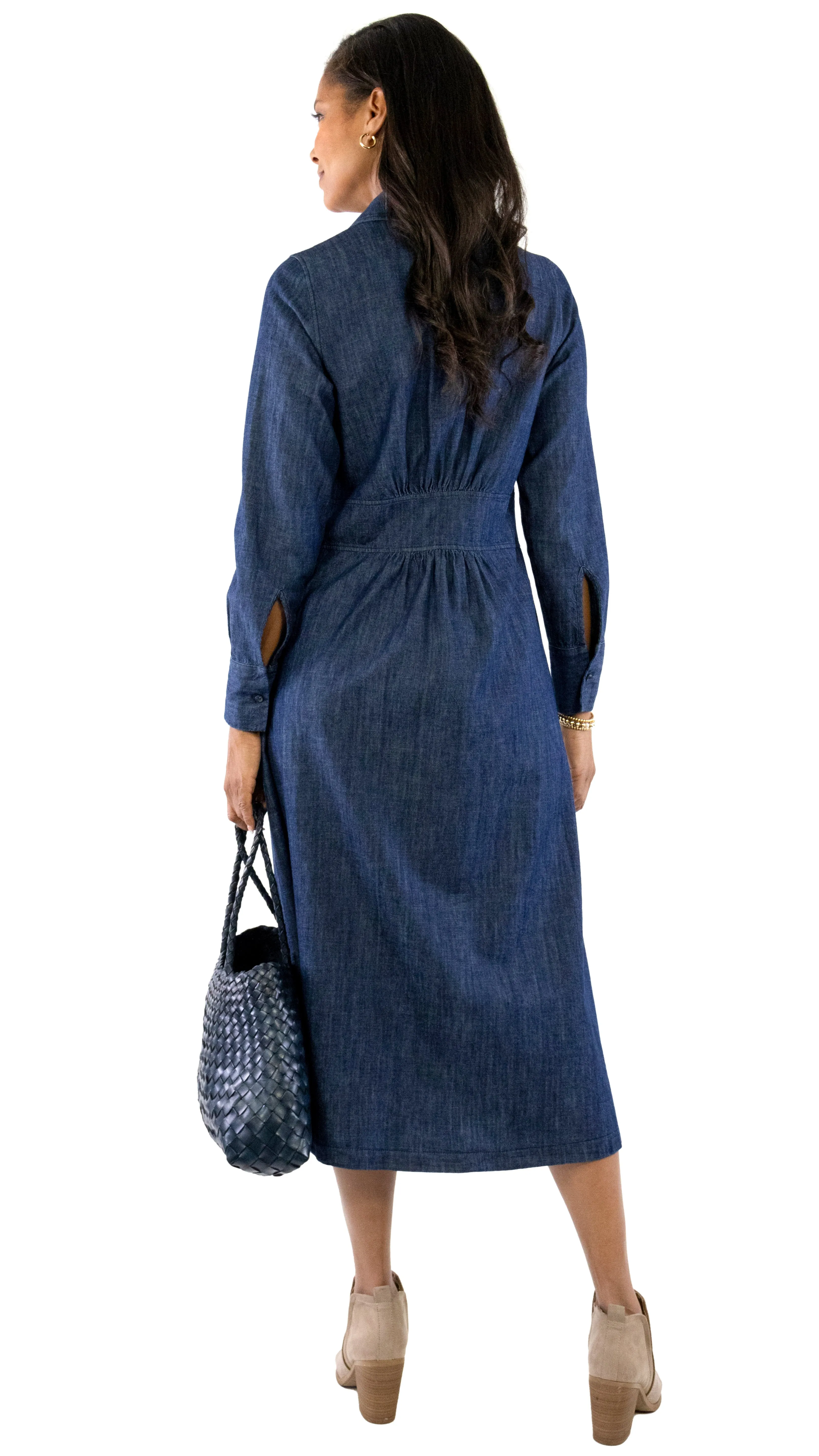 Denim Midi Dress - Denim