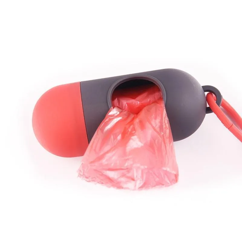 Dog Poop Bag Dispenser with 1 Roll of Bags