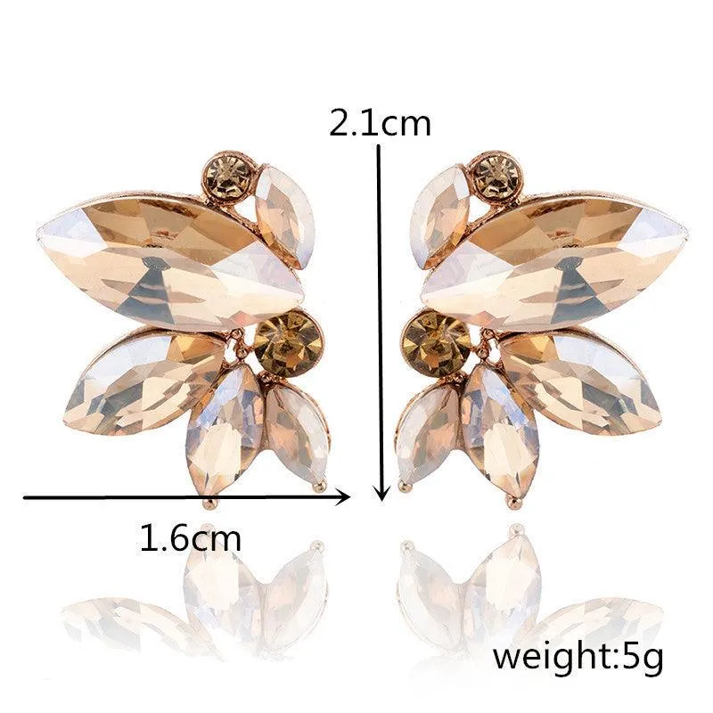 E8.Rhinestone Decor Stud Earrings