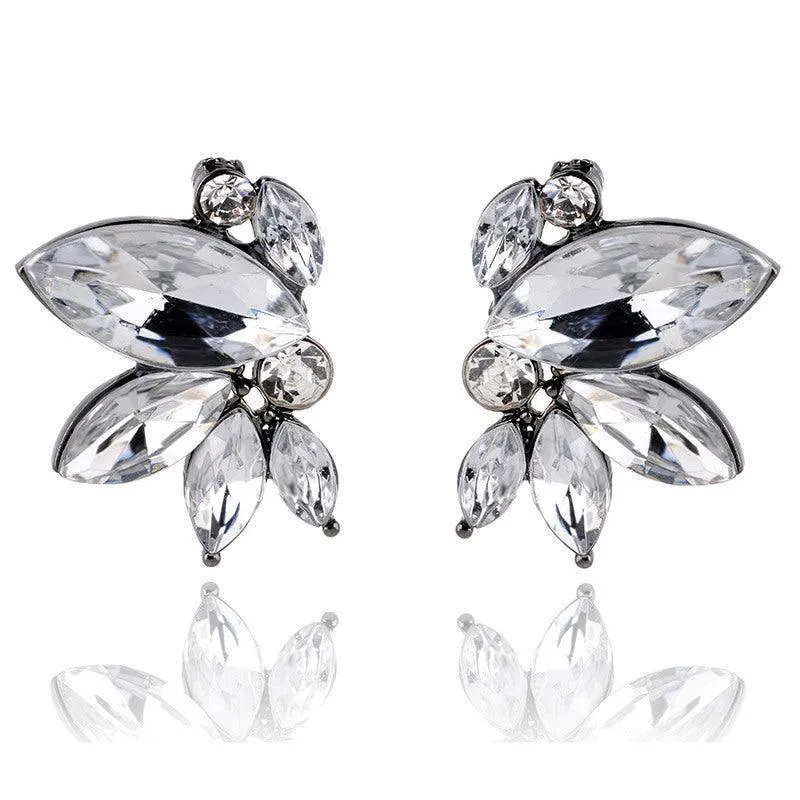 E8.Rhinestone Decor Stud Earrings