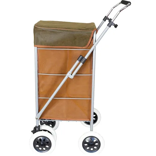 Eagle London Deluxe Two Tone Suede Shopping Trolley 6 Wheels