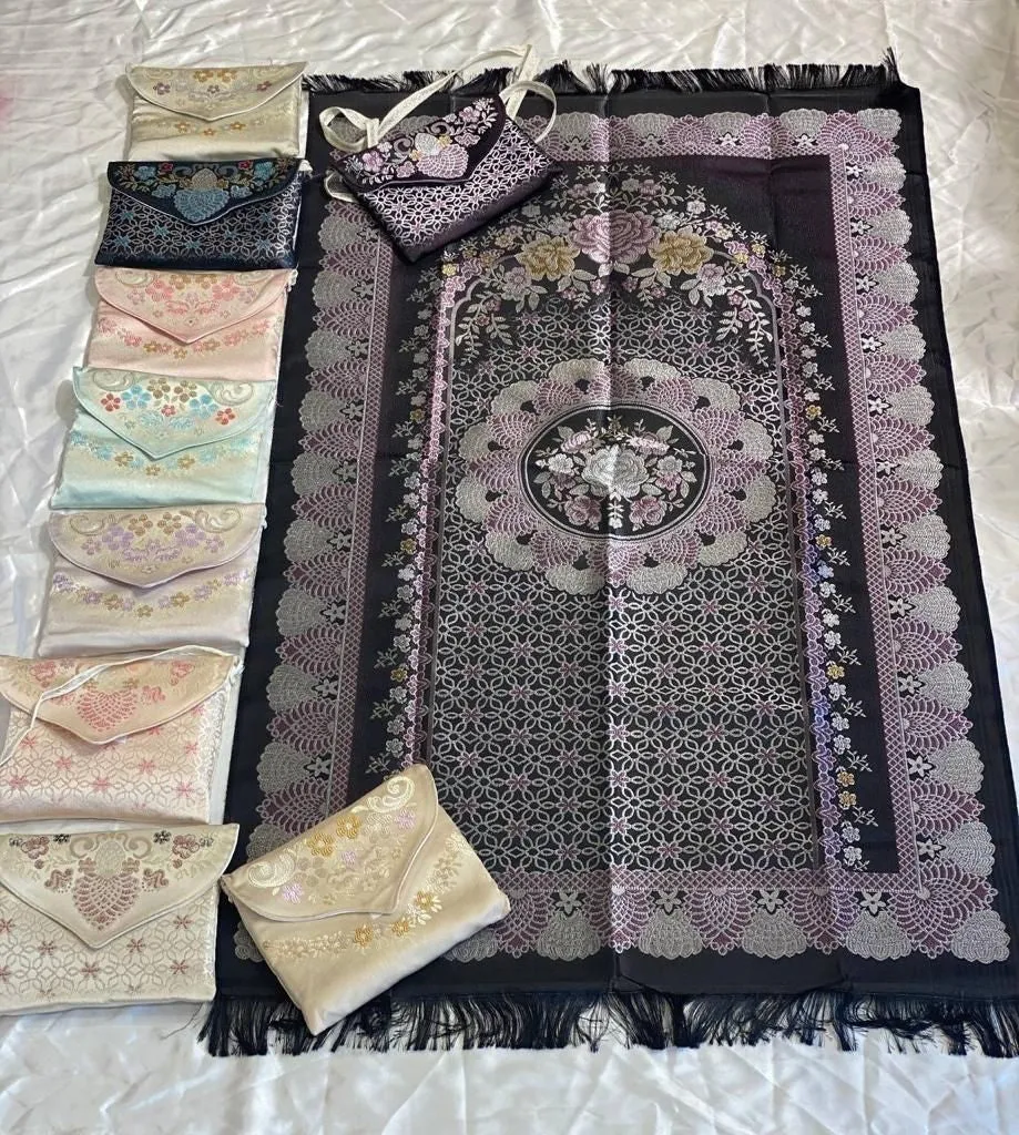 Elegant Prayer mat Gift Set in Different Shades