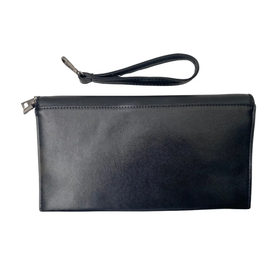 Envelope Clutch Shoulder Bag Black