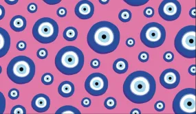 Evil Eye Kids Yoga Mat- Pink