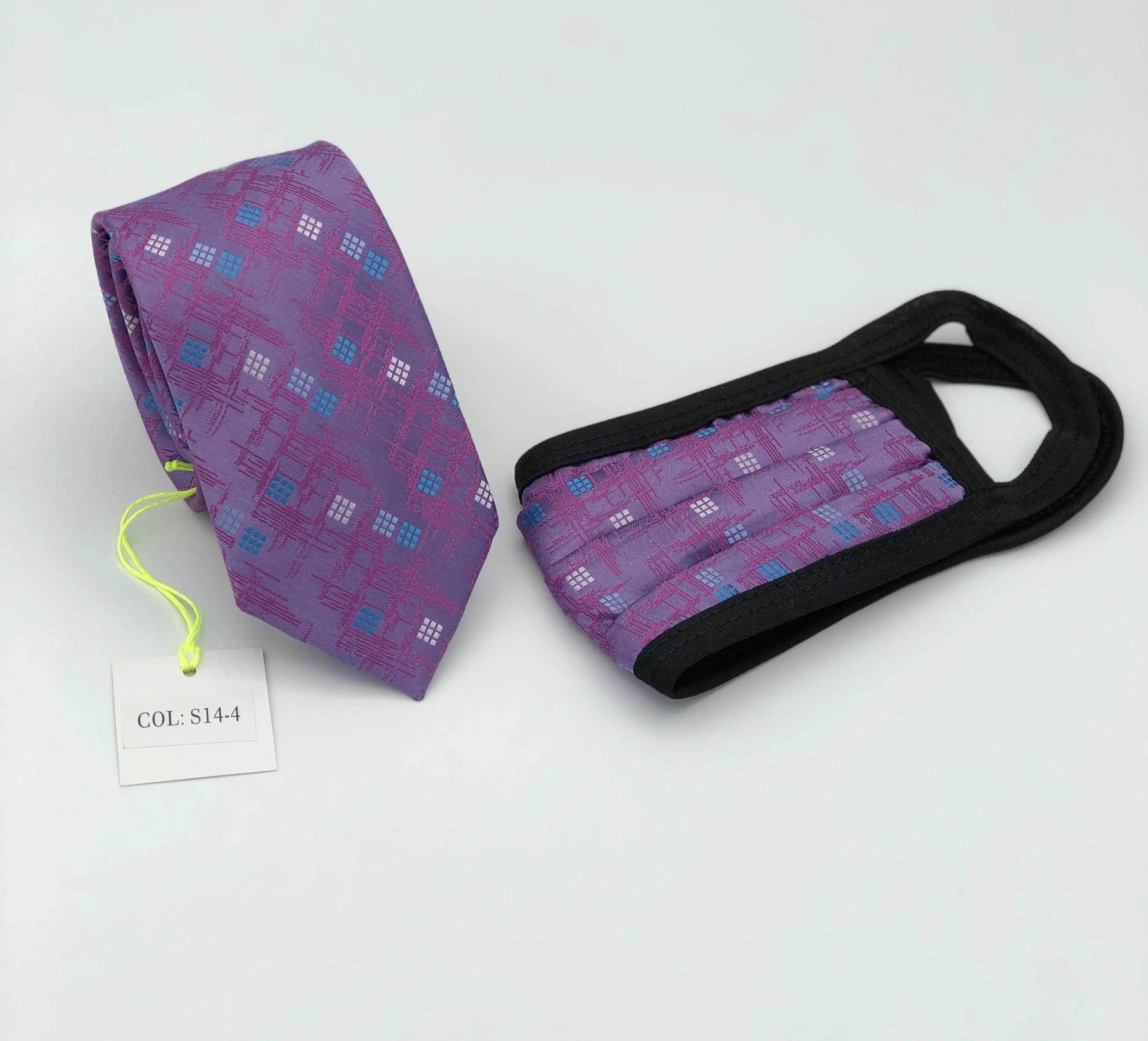 Face Mask & Tie Set S14-4, Lavender