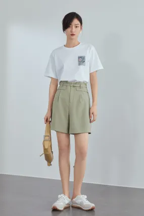 Fansilanen | Heather Green Middy Shorts