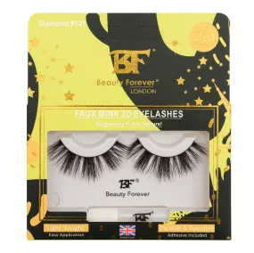 Faux Mink 3D Eyelashes-Diamond No. 121 (Gorgeously full in texture )