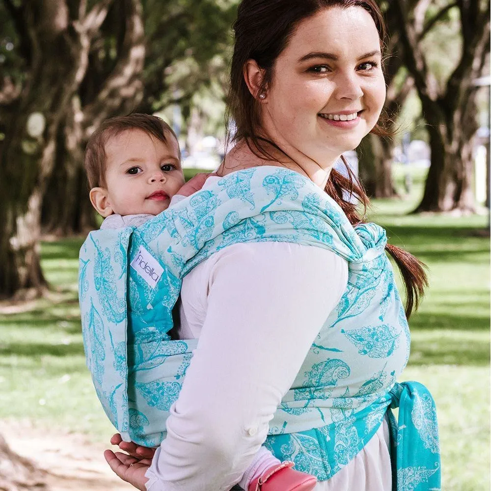 Fidella Fly Tai - MeiTai babycarrier Feather Rain - scuba blue (Toddler)