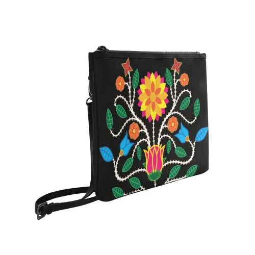 Floral Beadwork-03 Slim Clutch Bag