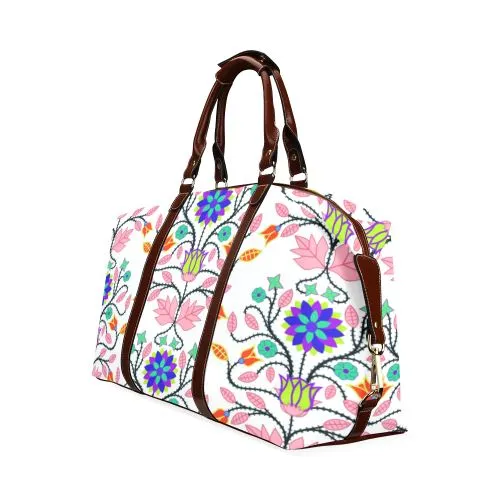 Floral Beadwork Four Clans White Classic Travel Bag