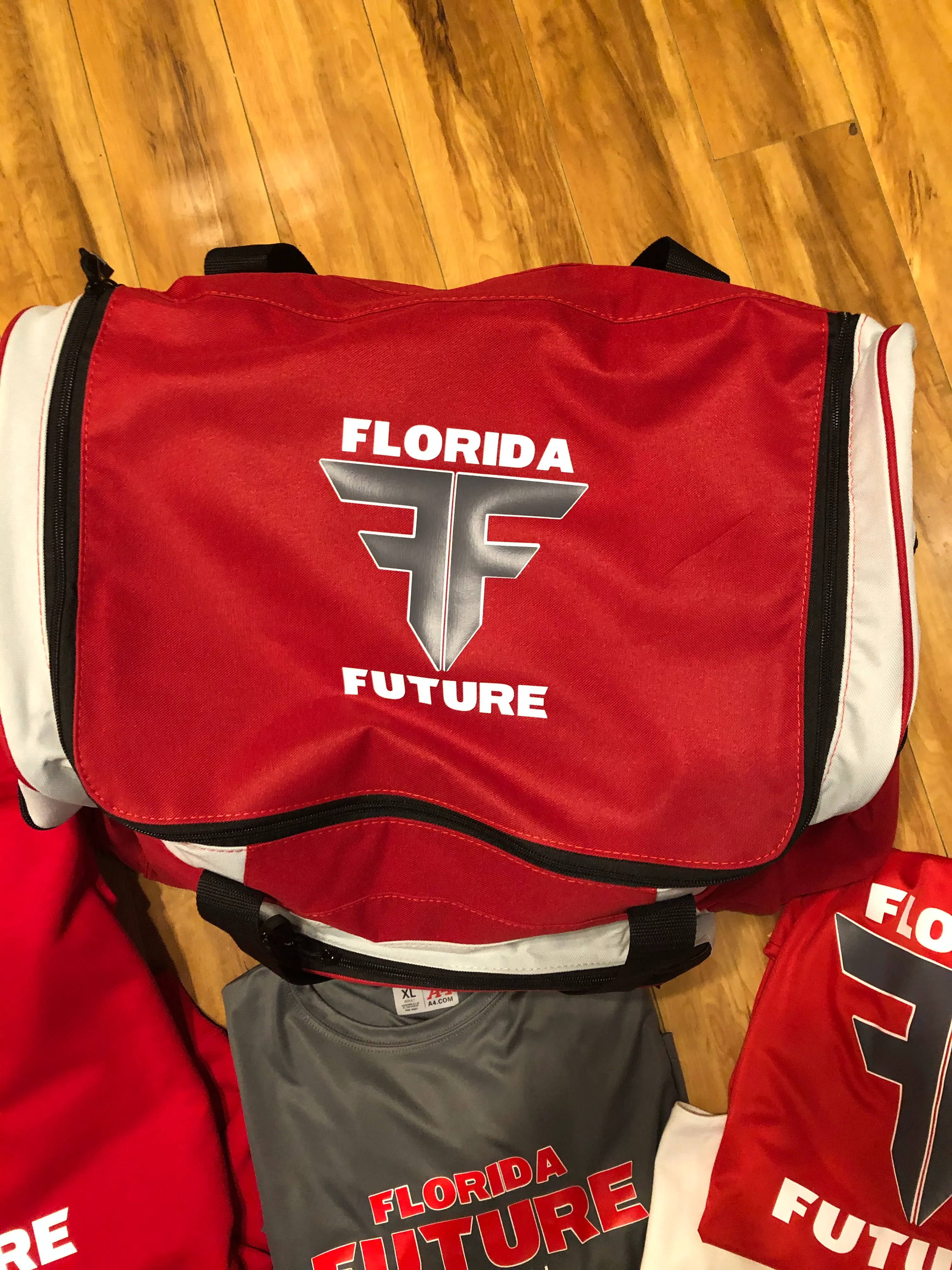 FLORIDA FUTURE TEAM TRAVEL BAG RED/GREY