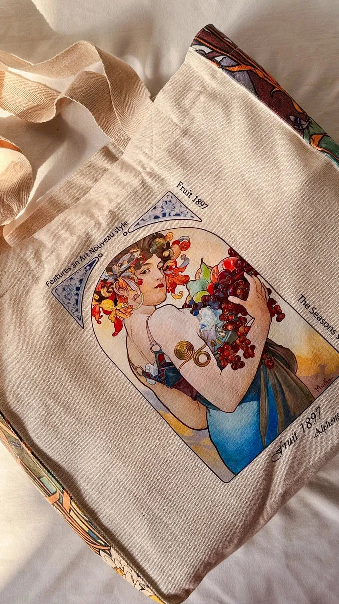 Fruit Alphonse Mucha - Tote Bag