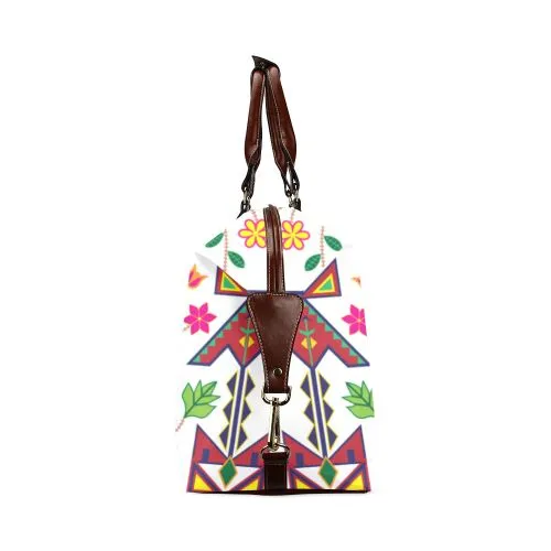 Geometric Floral Spring-White Classic Travel Bag