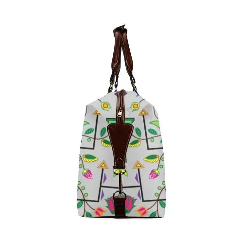 Geometric Floral Summer-Gray Classic Travel Bag