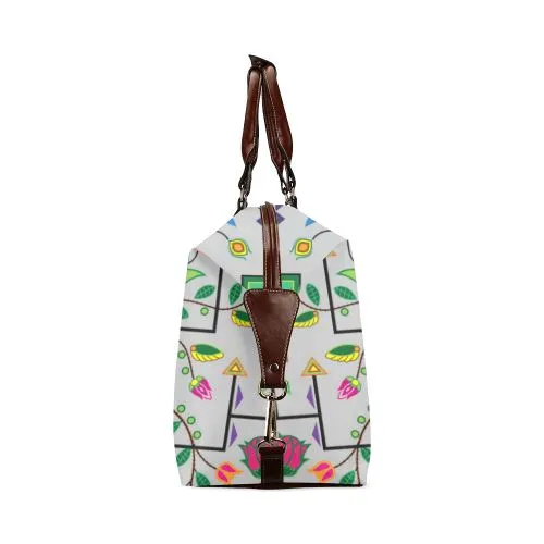 Geometric Floral Summer-Gray Classic Travel Bag