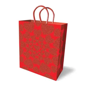 Glitter Hearts Holiday Gift Bag