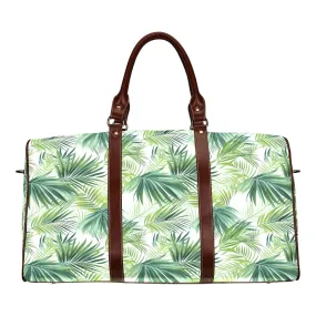 Green Palm Leaves Waterproof Travel Bag/Small (Model 1639)