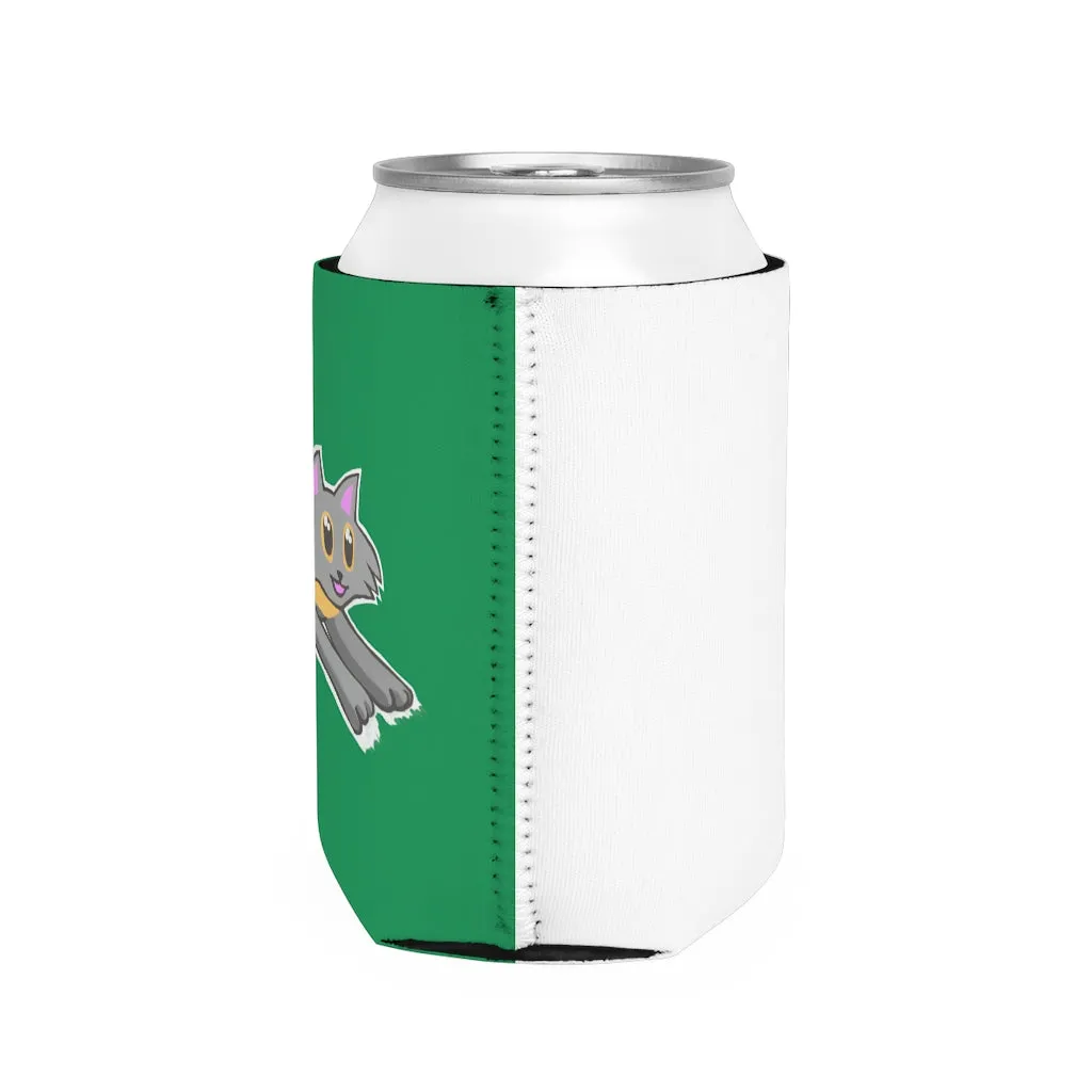 Grey Kitty Can Cooler Sleeve