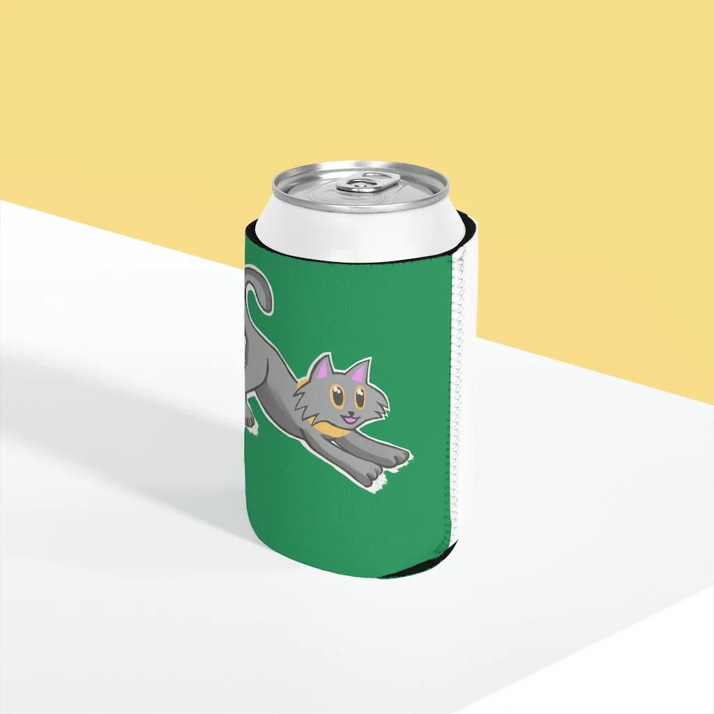 Grey Kitty Can Cooler Sleeve