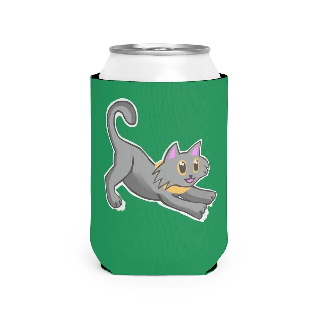 Grey Kitty Can Cooler Sleeve