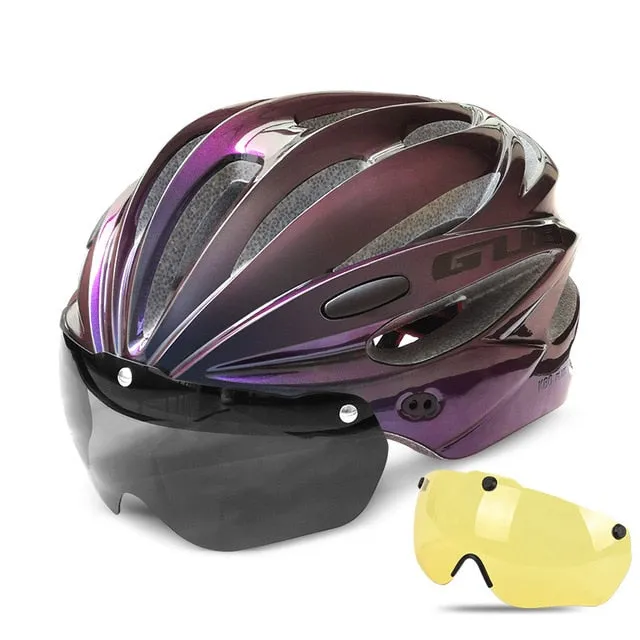 GUB K80 Cycling Helmet with Visor Magnetic Goggles Integrally-molded 58-62cm for Men Women MTB Road Bicycle  Bike Helmet