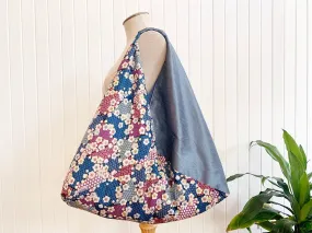 *Handmade* Origami bag | Market bag | Sakura (Blue)