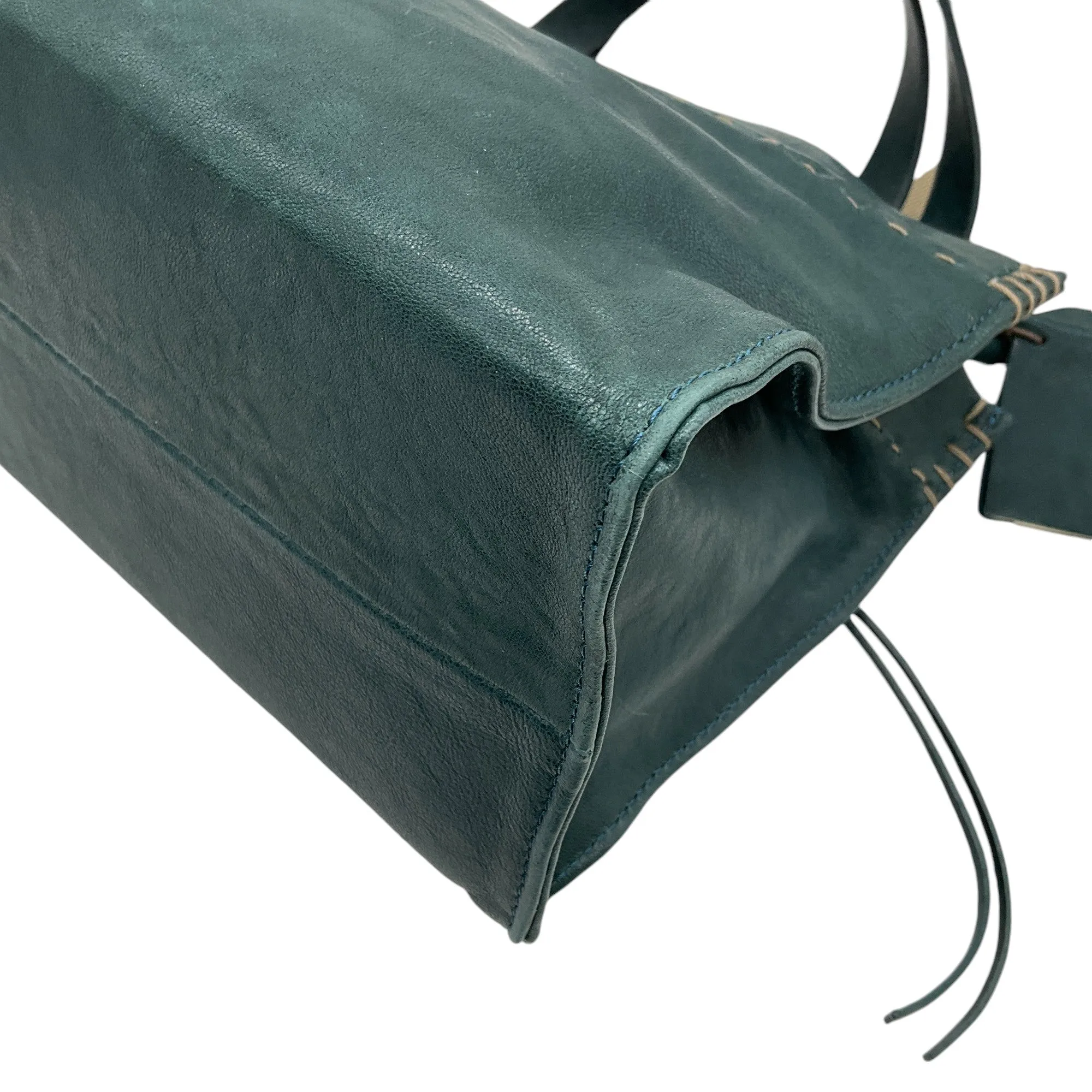 Henry Beguelin Dark Green Shopping Pocket Bag