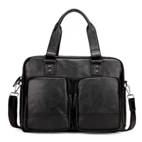 High Quality PU Leather Travel Bag with Large Pockets