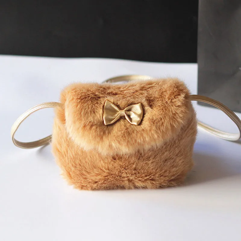 Imitation Fur Shoulder Messenger Bag for Girls