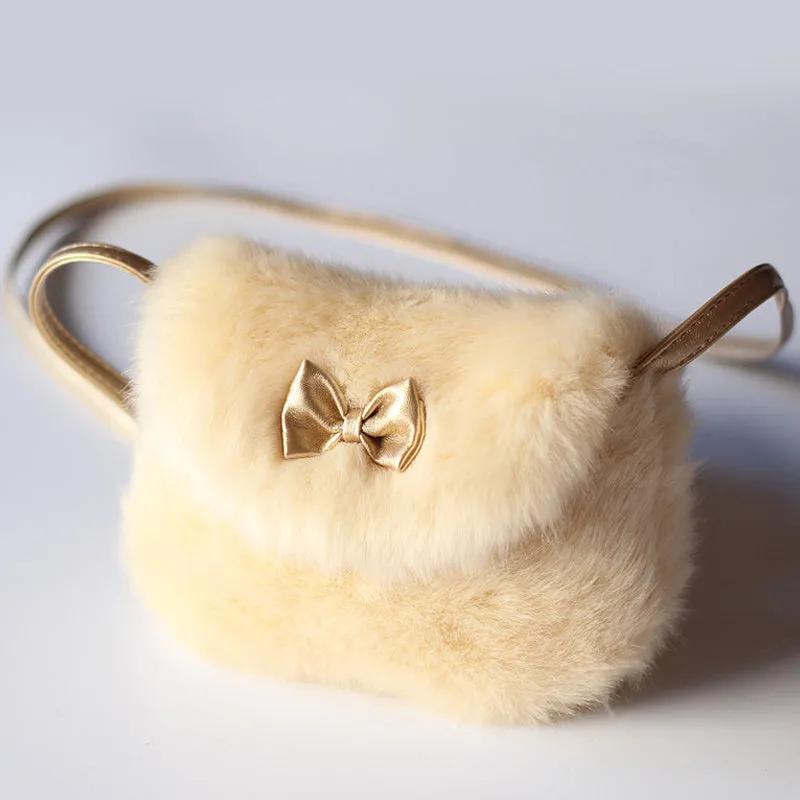 Imitation Fur Shoulder Messenger Bag for Girls