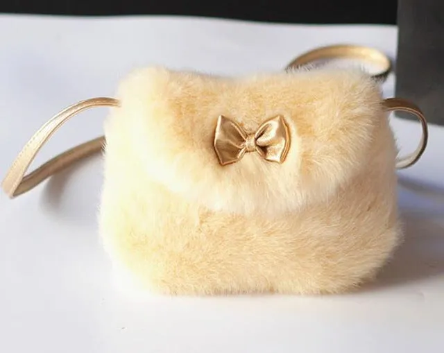 Imitation Fur Shoulder Messenger Bag for Girls