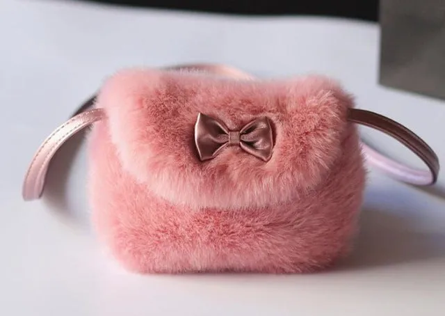 Imitation Fur Shoulder Messenger Bag for Girls