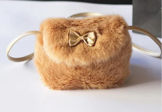 Imitation Fur Shoulder Messenger Bag for Girls