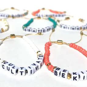 INSPIRATIONAL BEADED WORD BRACELET