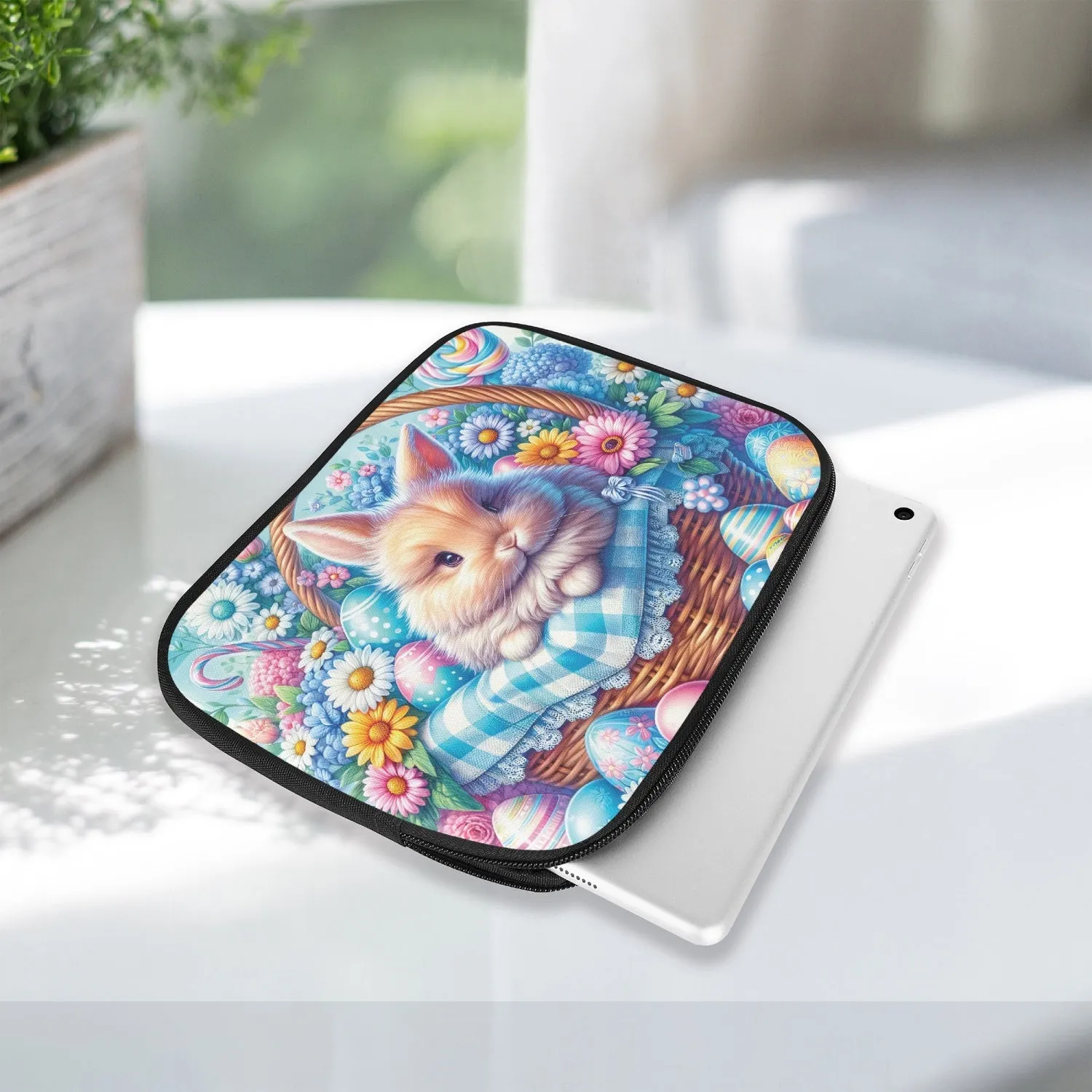 iPad Sleeve - Easter, Rabbit in Basket, awd-622