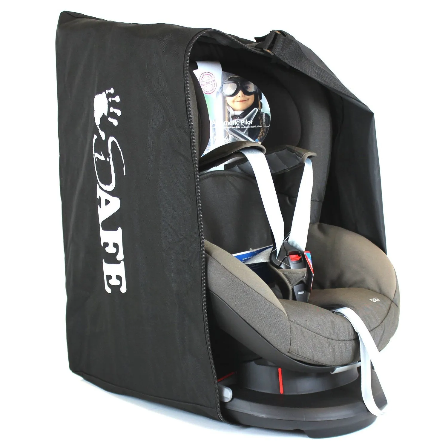 iSafe Universal Carseat Travel / Storage Bag For Britax Trifix Car Seat (Black Thunder)