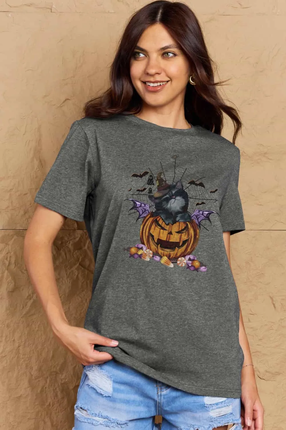 Jack-O'-Lantern Graphic T-Shirt