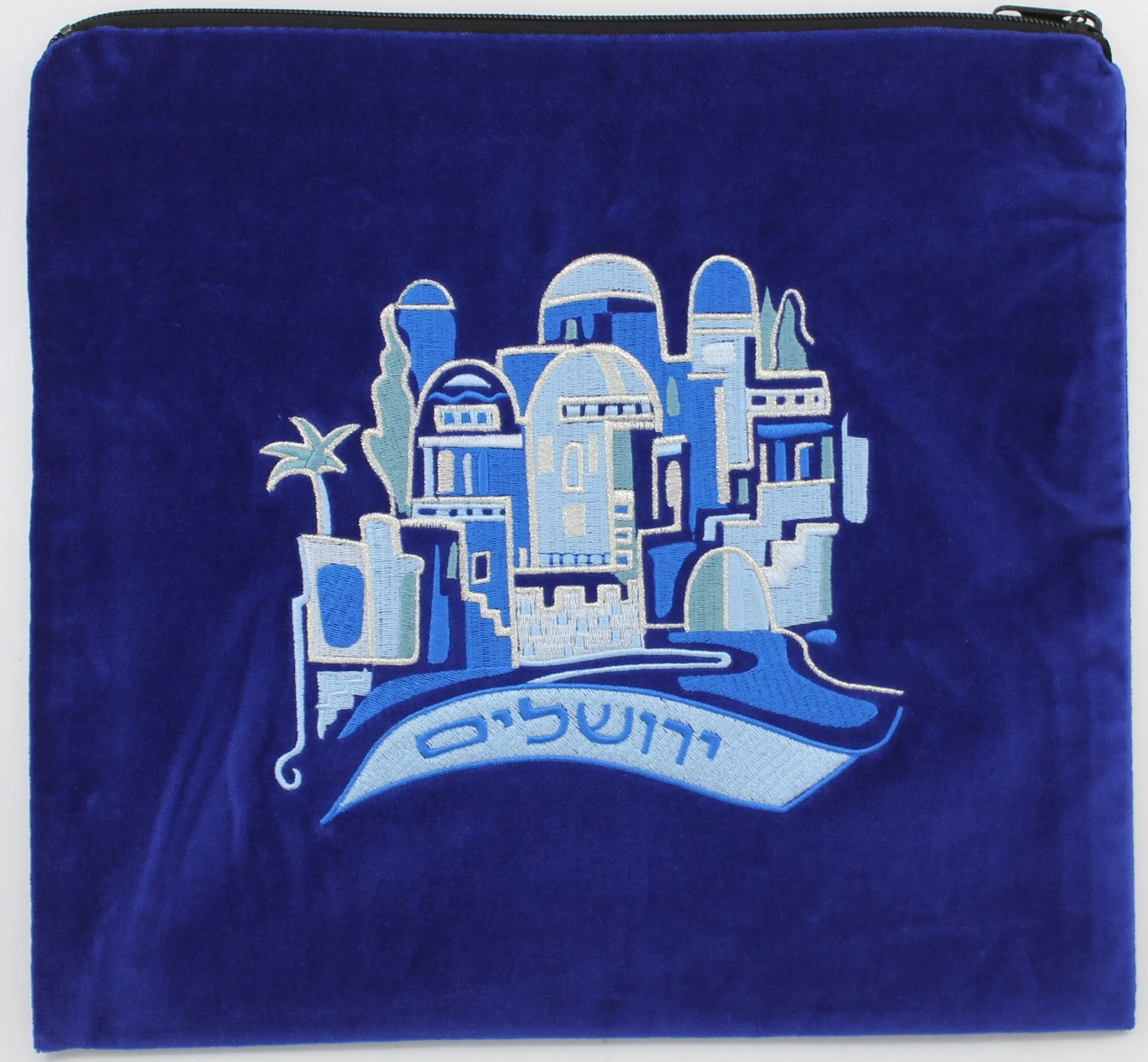 Jerusalem Velvet Tallit Bag With Metallic Detail