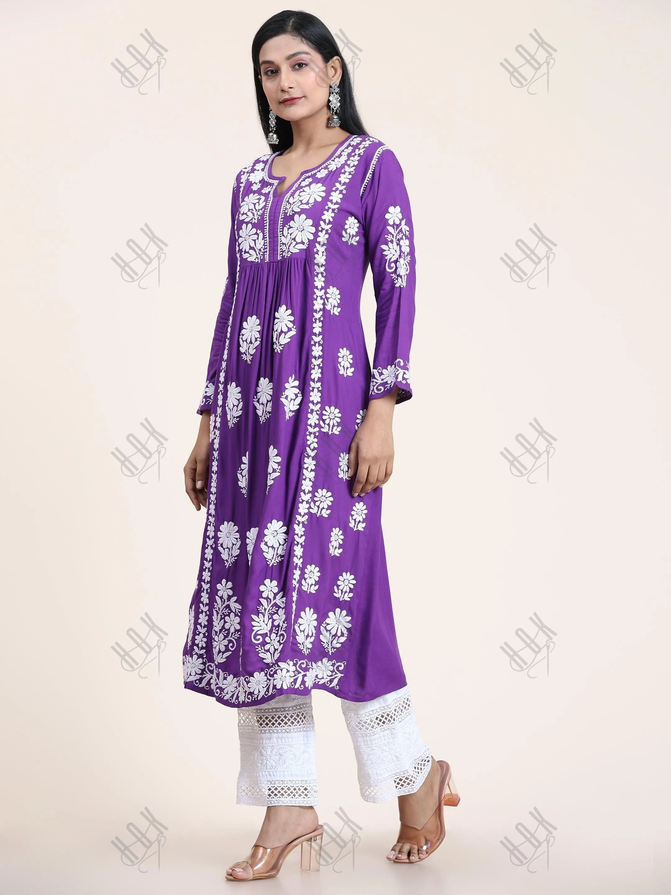 Jiya Jain in House of Kari Chikankari Kurti  in Purple