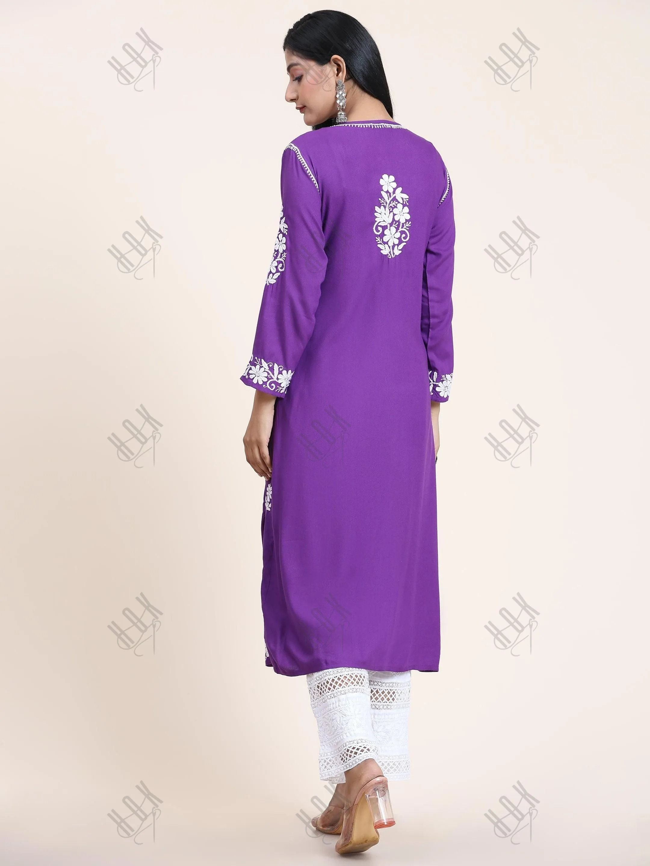 Jiya Jain in House of Kari Chikankari Kurti  in Purple