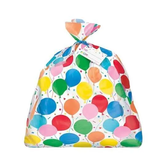 Jumbo Birthday Balloon Plastic Gift Bag (1ct)