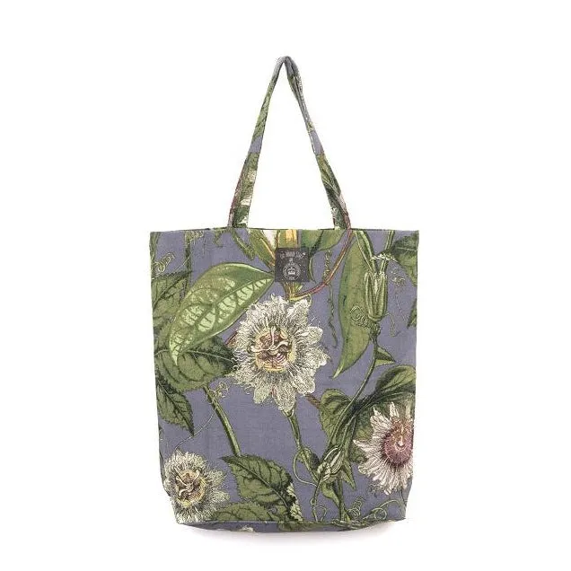 Kew Grey Passion Flower Tote Bag