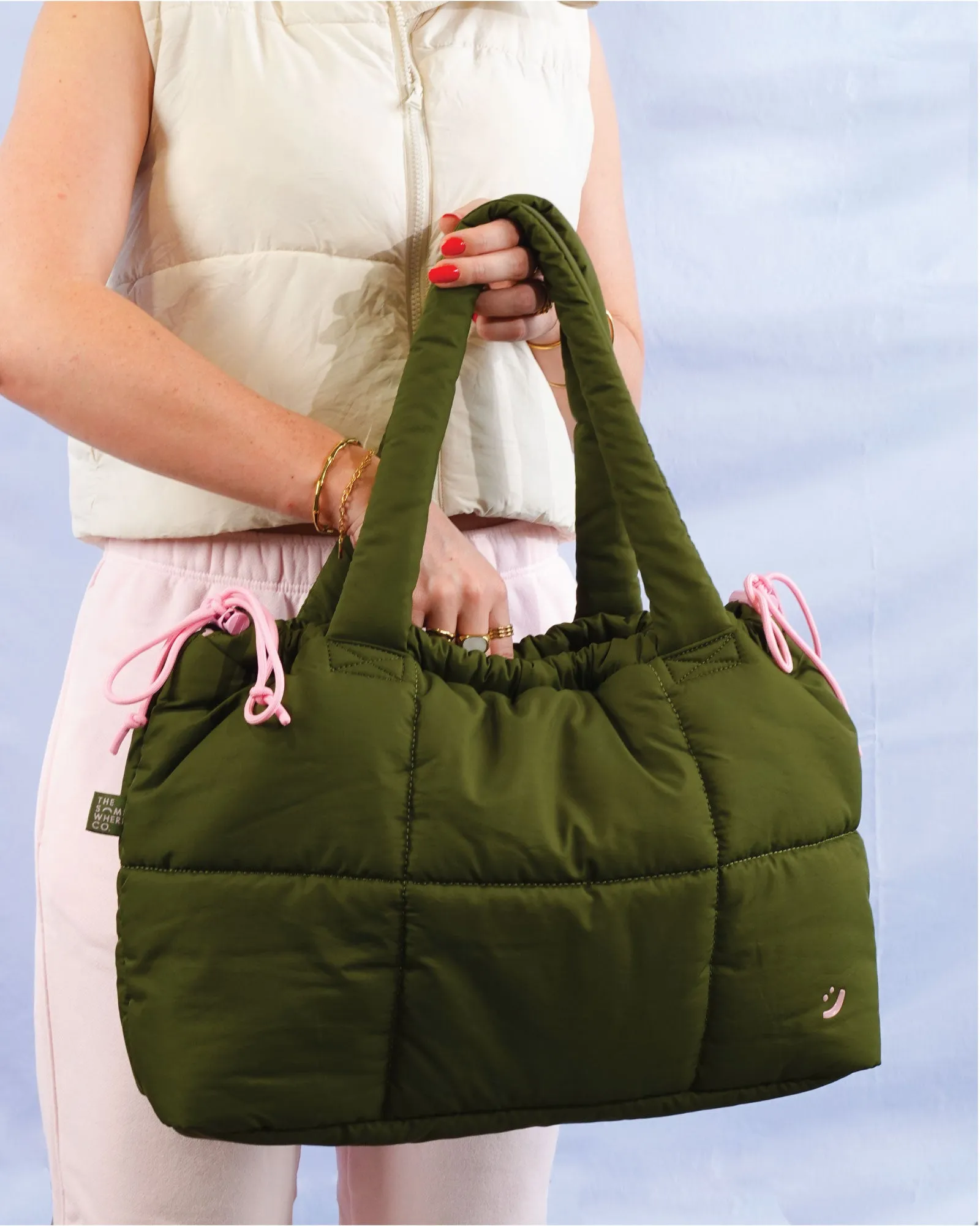 Khaki Marshmallow Midi Tote