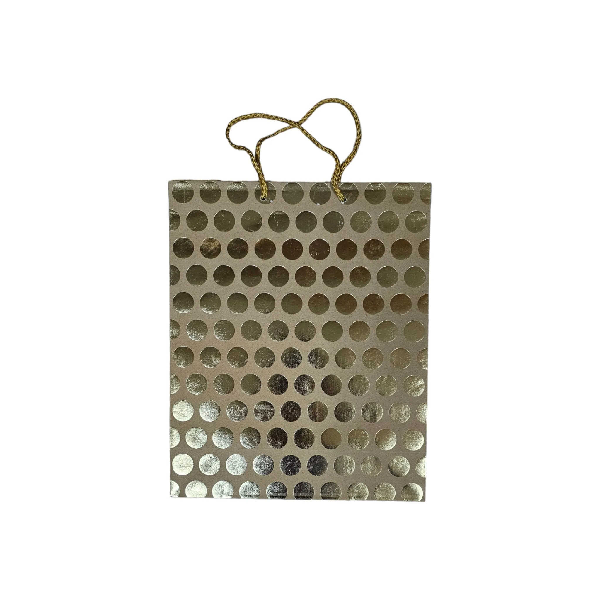 Kraft Party Gift Paper Bag with Metallic Print