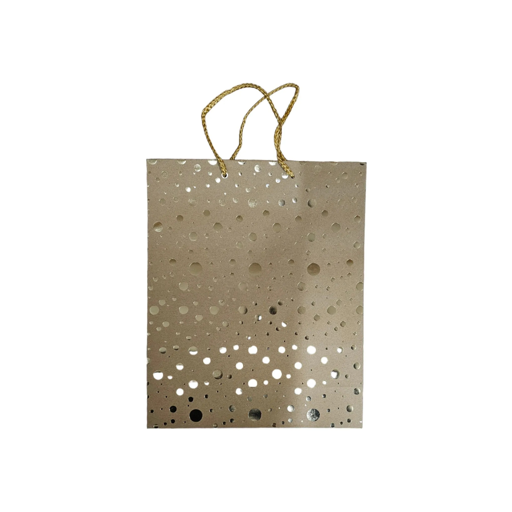 Kraft Party Gift Paper Bag with Metallic Print