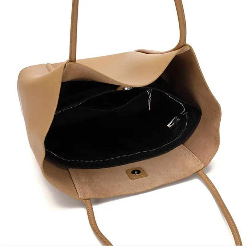 Large Luxury Leather Shoulder Bag Women Tote Bag