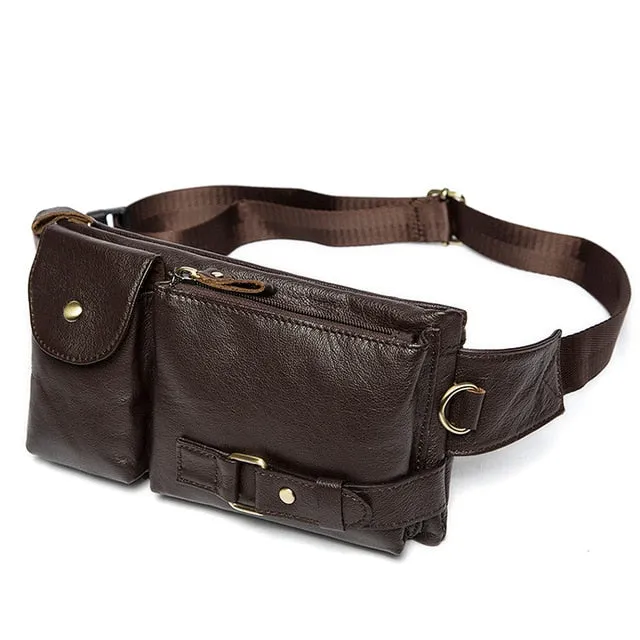 Leather Waist Packs Fanny Pack Belt Bag